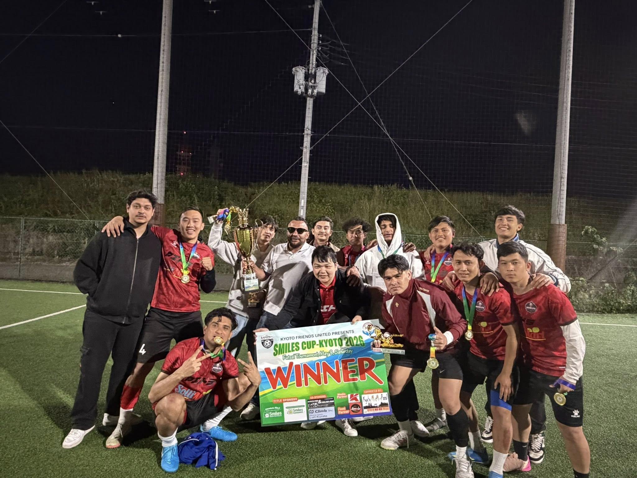 Smiles Cup – Kyoto 2026 फुटबल  प्रतियोगितामा उत्कृष्ट प्रदर्शन गर्दै Beni FC Club ले उपाधि हात पार्न सफल